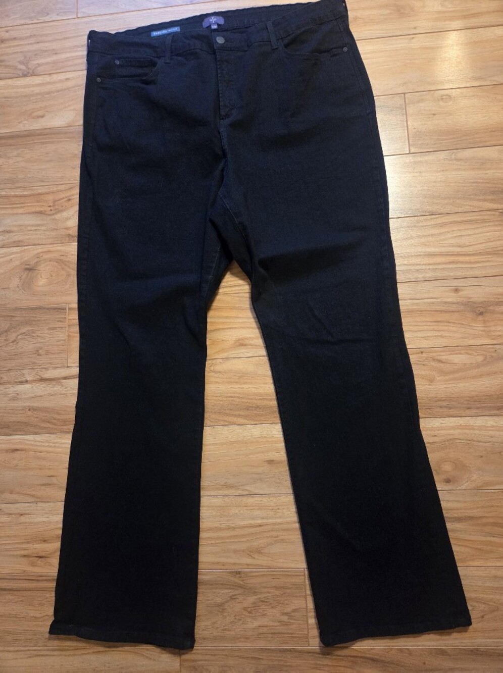 NYDJ Barbara Bootcut Jeans Size 20W Black Lift Tuck Stretch